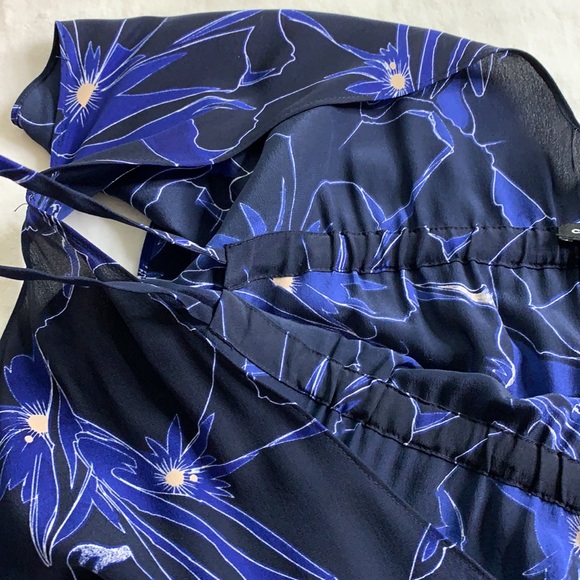 CLUB MONACO Blue Silk Maxi Dress, Size 2 - Picture 10 of 15